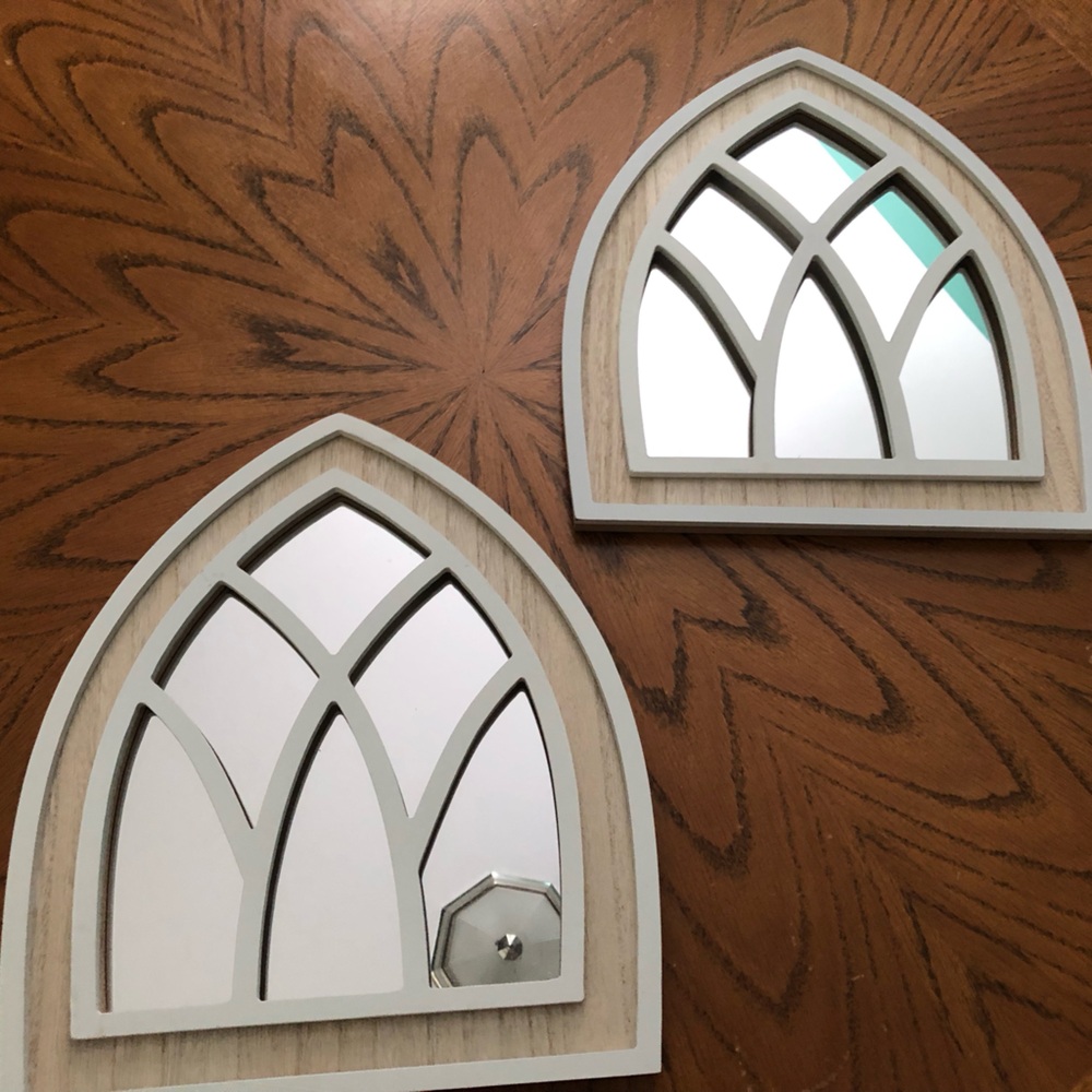 2 Decorative Arch Mirrors